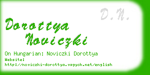 dorottya noviczki business card